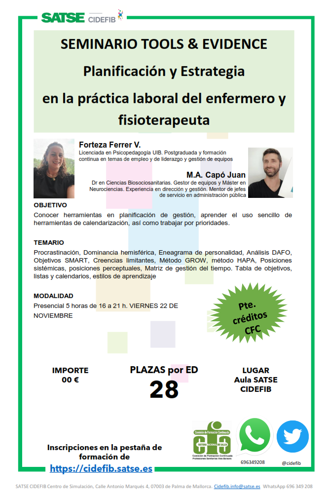 SEMINARIO TOOLS & EVIDENCE, Planificación y Estrategia