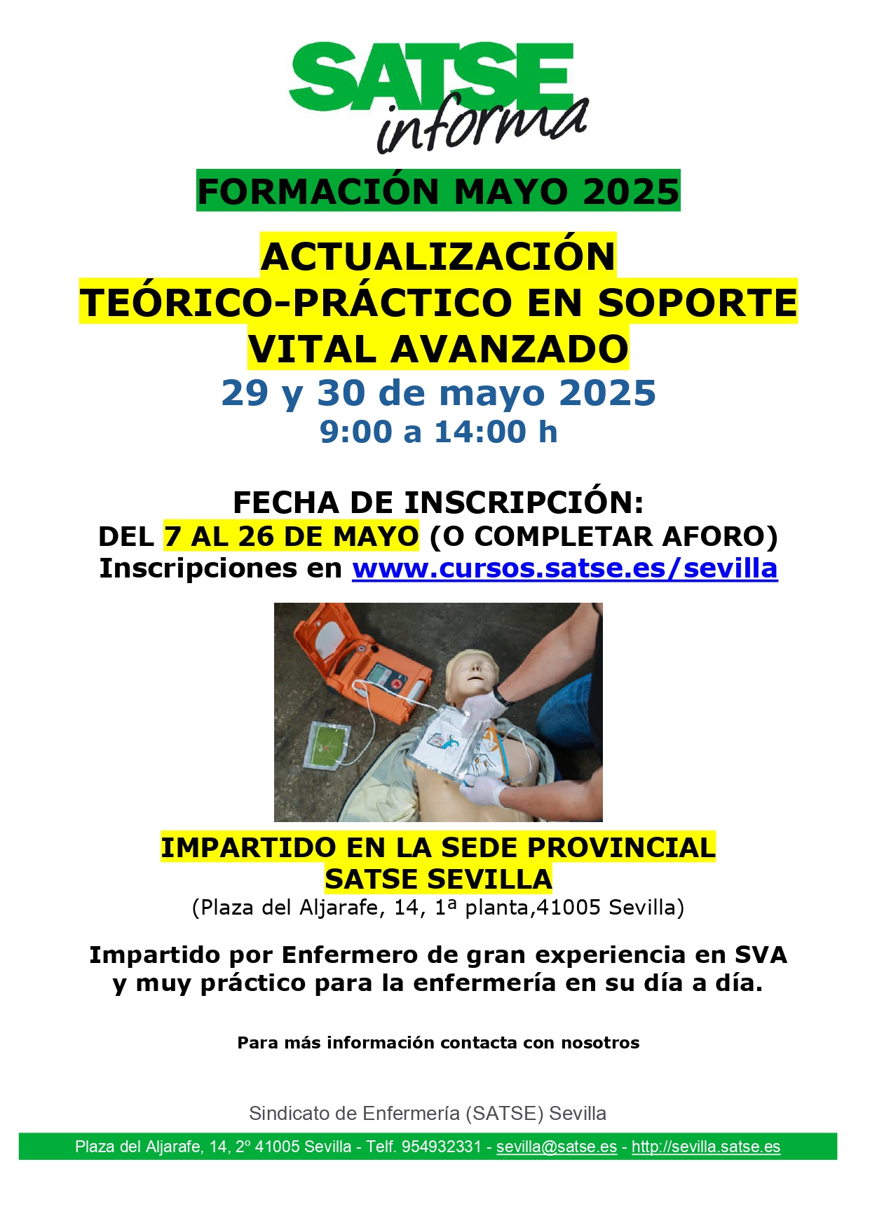 ACTUALIZACIÓN TEORICO-PRACTICA EN SOPORTE VITAL AVANZADO