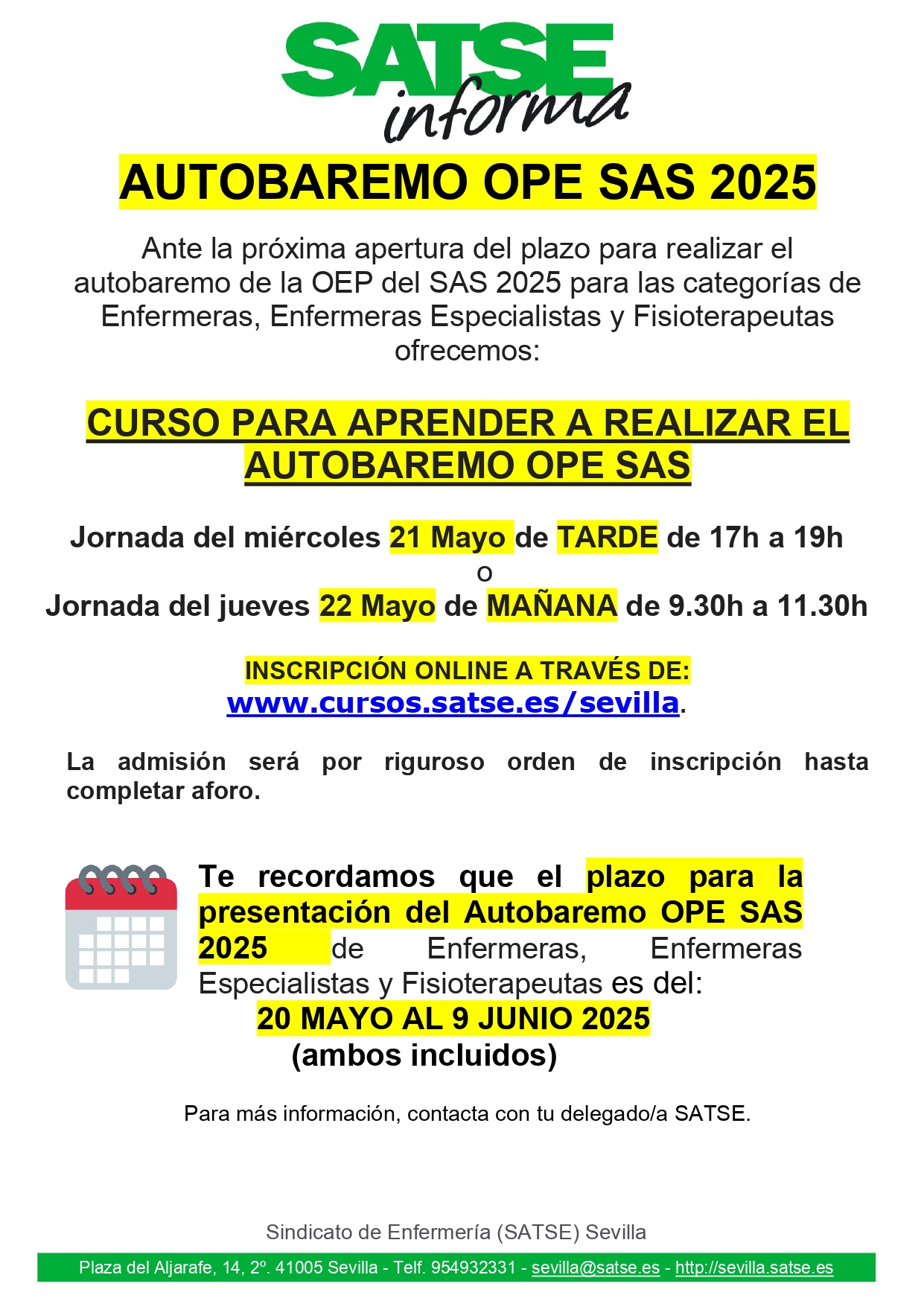 CURSO PARA APRENDER A REALIZAR EL AUTOBAREMO OPE SAS (Turno de tarde)