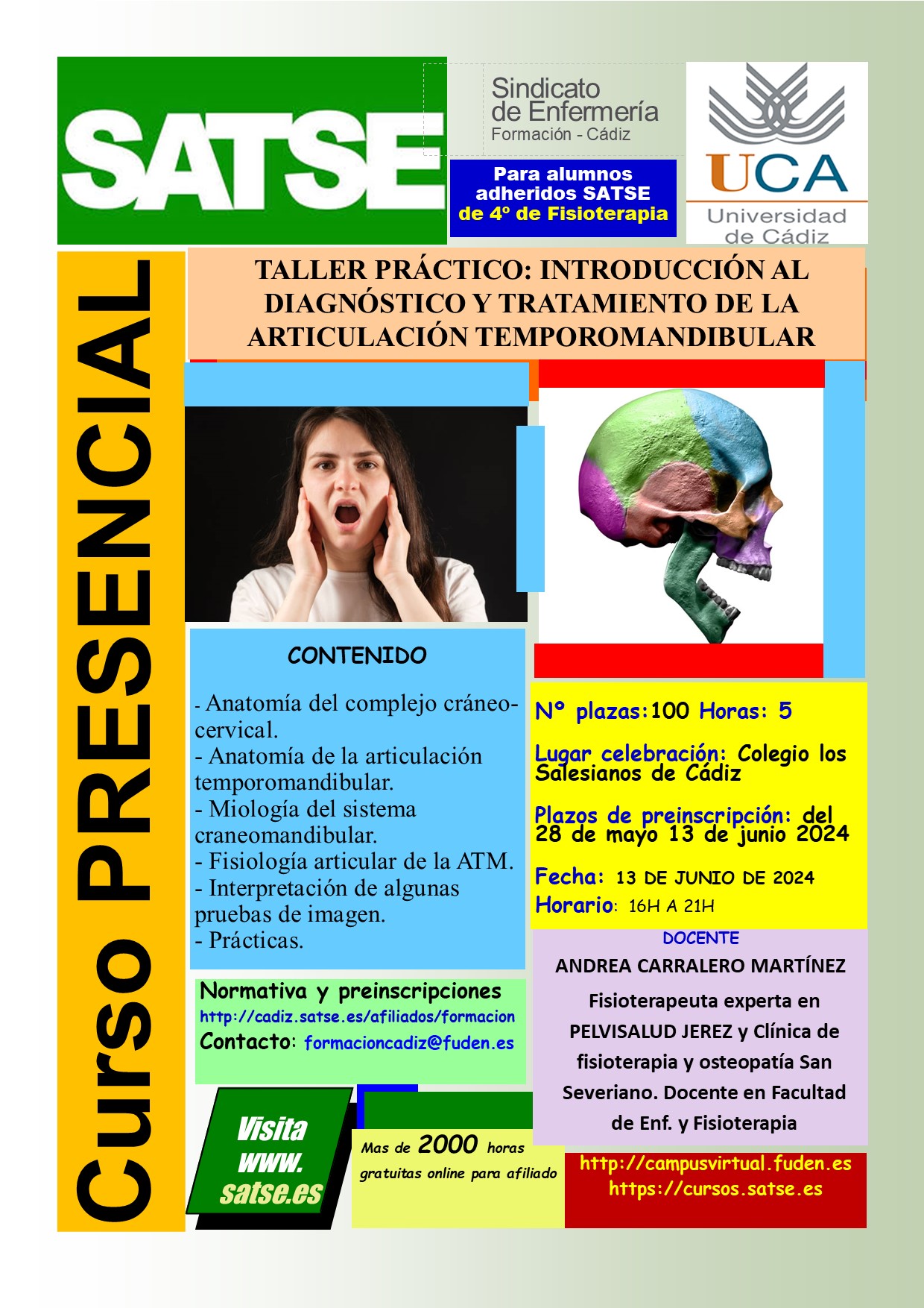  ALUMNOS 4º FISIOTERAPIA - Taller practico de introducción al diagnóstico y tratamiento de la articulación temporomandibular