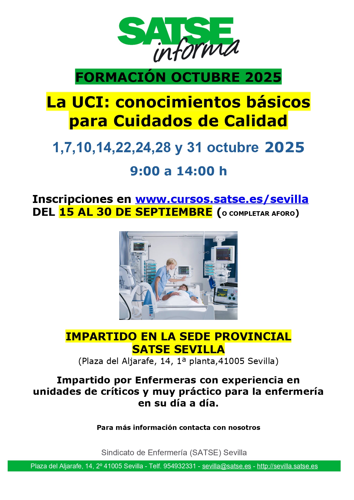 LA UCI:CONOCIMIENTOS BÁSICOS PARA CUIDADOS DE CALIDAD