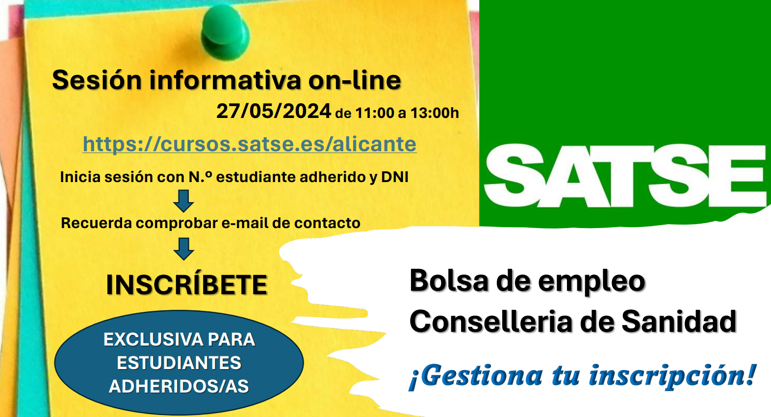 BOLSA DE EMPLEO, CONSELLERIA DE SANIDAD. GESTIONA TU INSCRIPCIÓN!