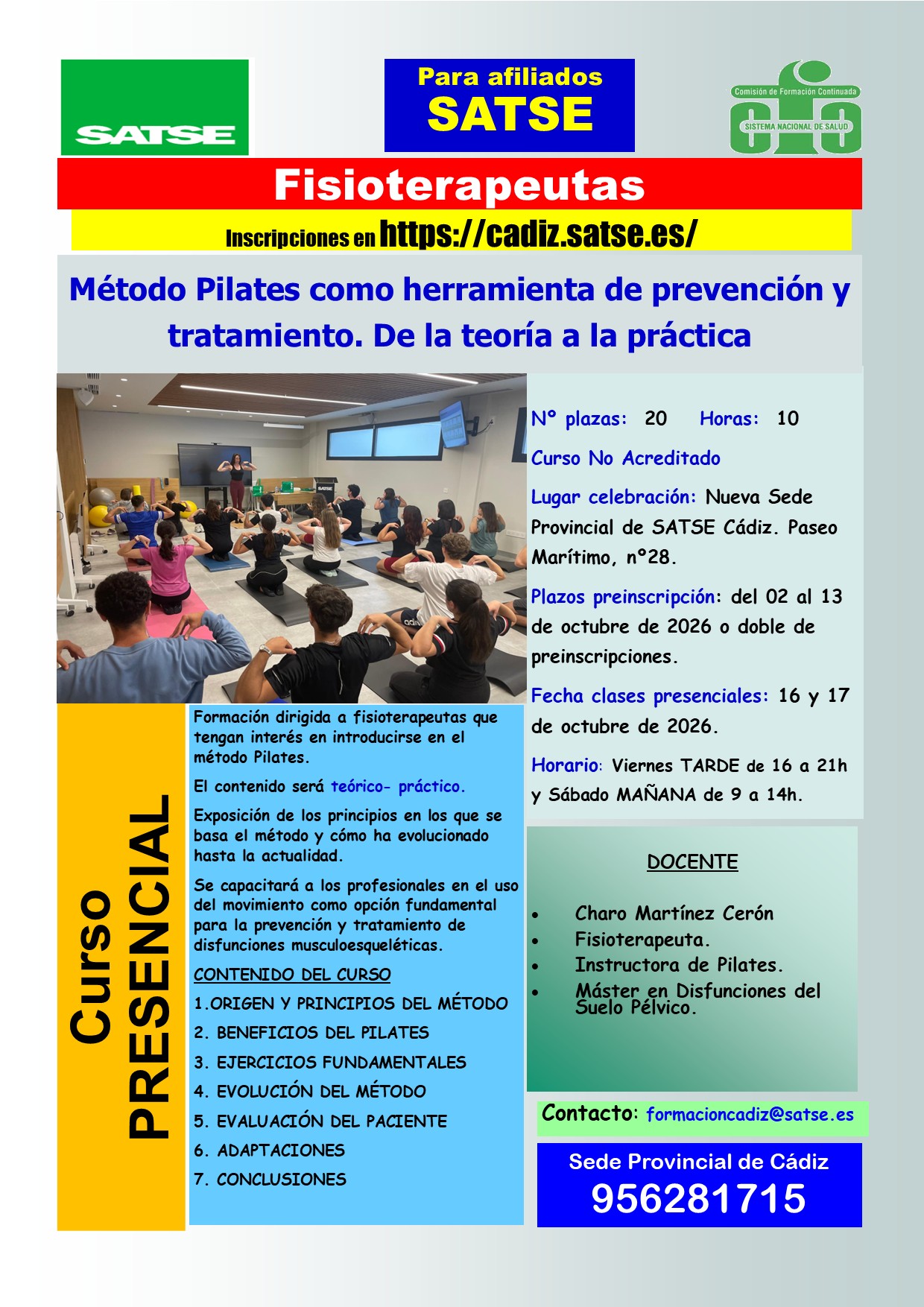Método Pilates como herramienta de prevención y tratamiento. De la teoría a la práctica. 