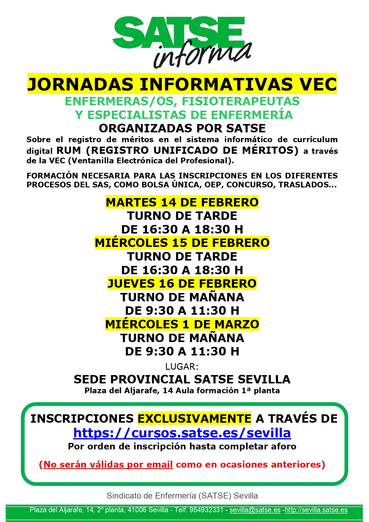 FORMACIÓN VEC - 1 DE MARZO 2023 - TURNO DE MAÑANA 9:30 A 11:30H.(JORNADA INFORMATIVA)