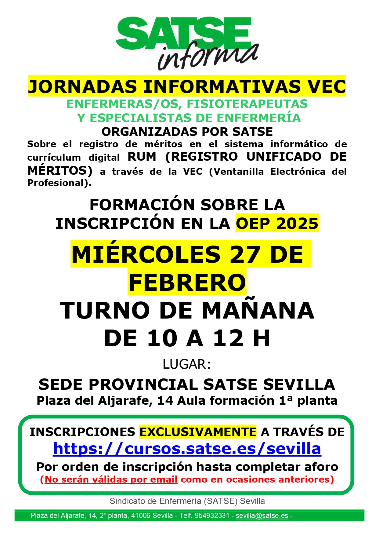 FORMACIÓN VEC - 27 DE FEBRERO 2025 - TURNO DE MAÑANA 10 A 12H.(JORNADA INFORMATIVA)