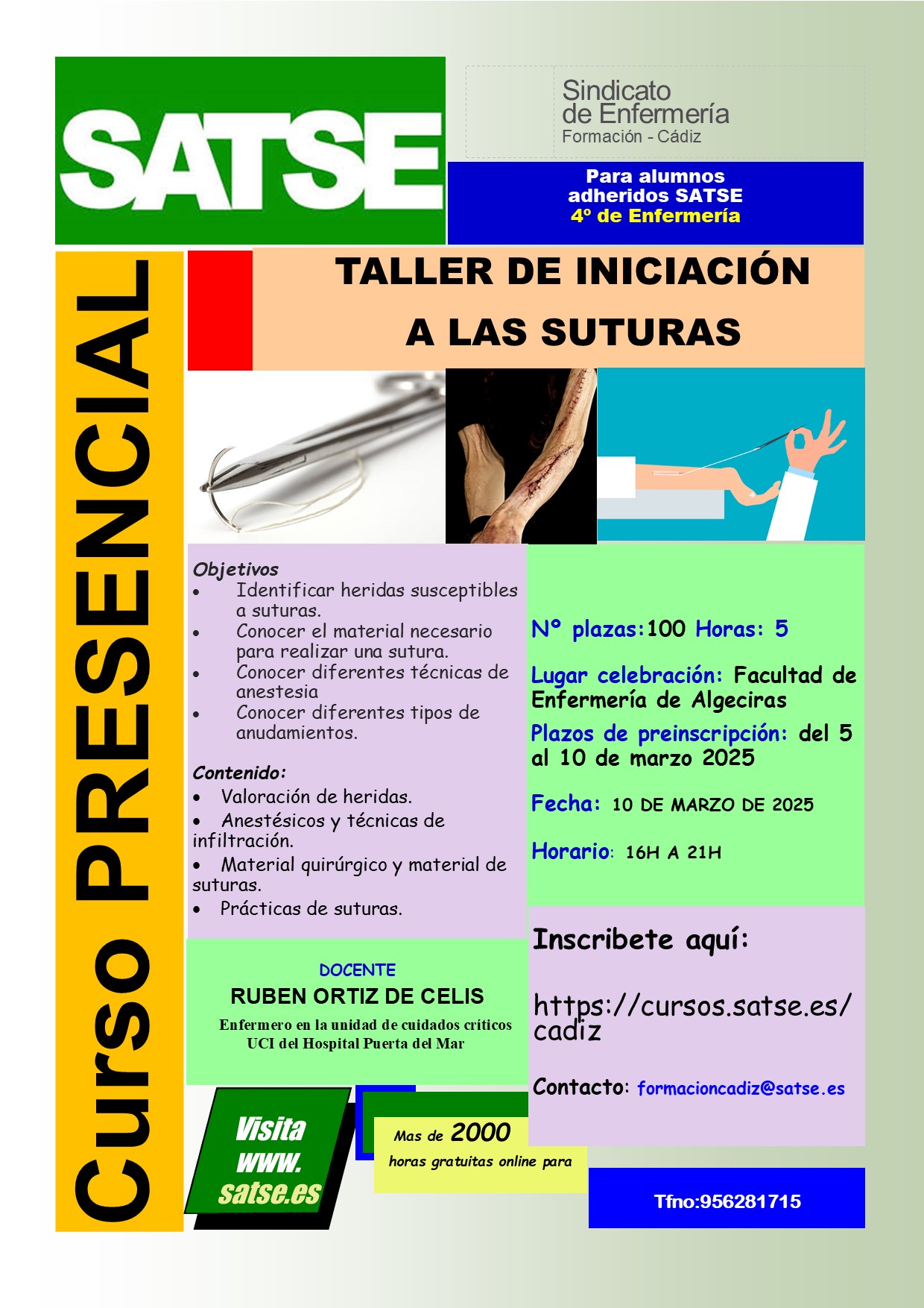TALLER DE INICIACIÓN A LAS SUTURAS