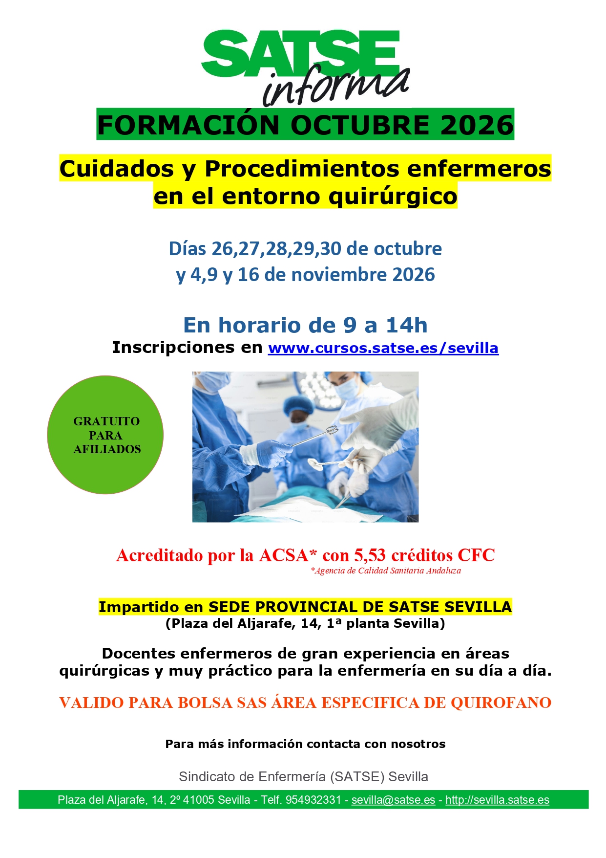 Cuidados y Procedimientos Enfermeros en el Entorno Quirúrgico