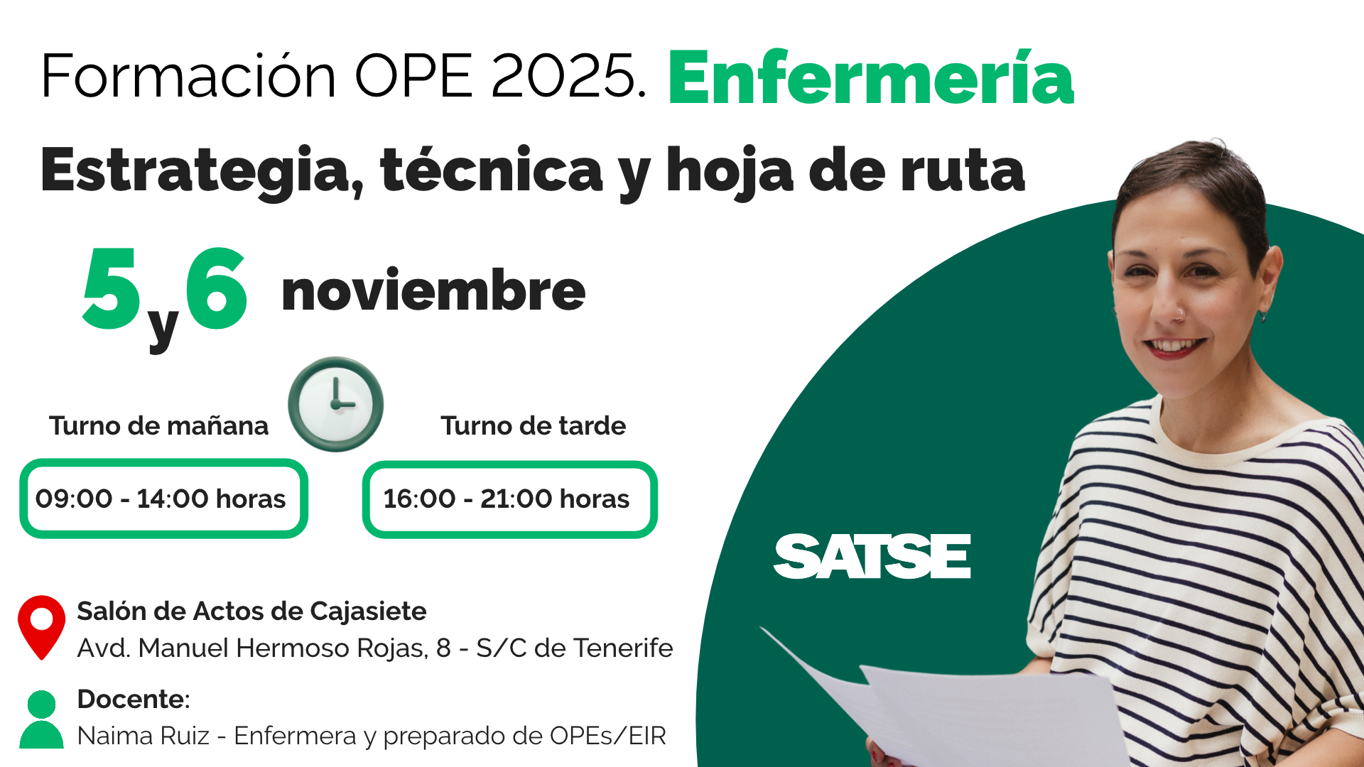 OPE Enfermería SCS. Turno de mañana